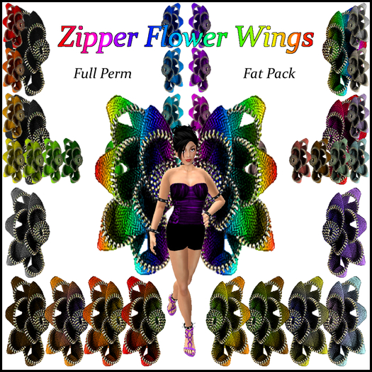 Eternal Creativity ~ Zipper Flower Wings Pack 1