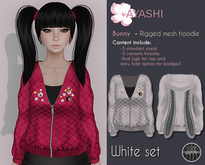 [^.^Ayashi^.^] Bunny-girl hoodie-White (Rigged Mesh)