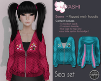 [^.^Ayashi^.^] Bunny-girl hoodie-Sea (Rigged Mesh)