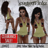 Custom iNKZ Omg!  Yellow Tank Top
