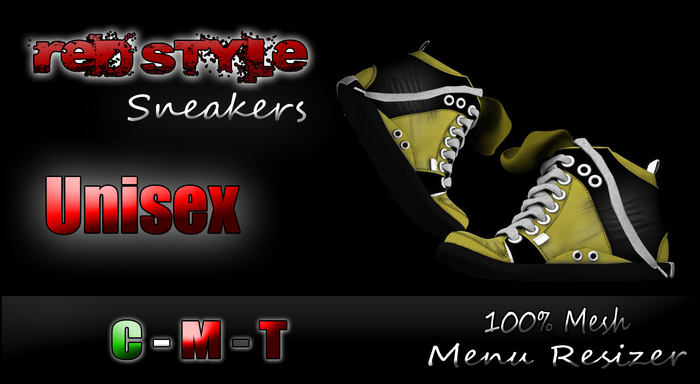 :{Red Style}: Yellow Black Sneaker Unisex