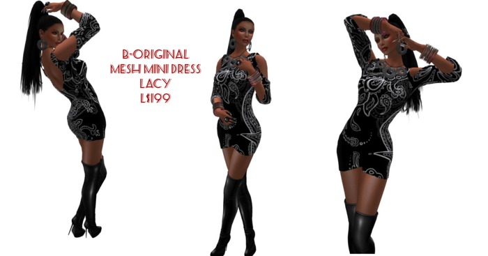 B-Original Mesh Mini Dress - Lacy