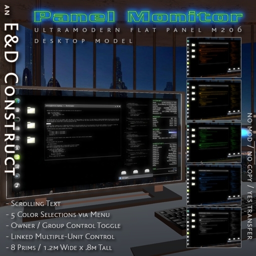 Ultramodern Flat Panel Computer Monitor m.206 from E&D Engineering