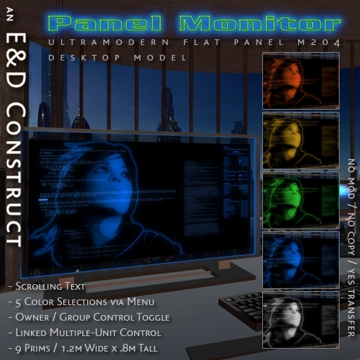 Ultramodern Flat Panel Computer Monitor m.204 from E&D Engineering