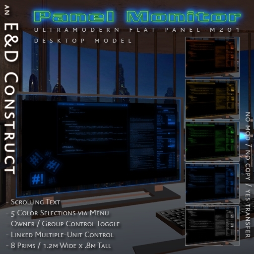 Ultramodern Flat Panel Computer Monitor m.201 from E&D Engineering
