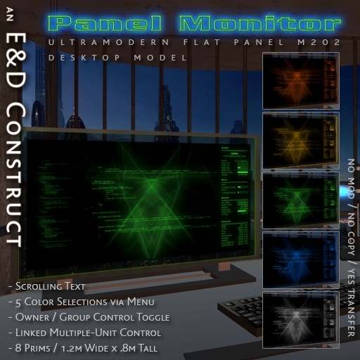 Ultramodern Flat Panel Computer Monitor m.202 from E&D Engineering