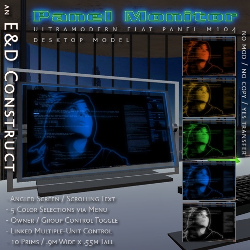 Ultramodern Flat Panel Computer Monitor m.104 from E&D Engineering