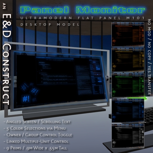 Ultramodern Flat Panel Computer Monitor m.101 from E&D Engineering