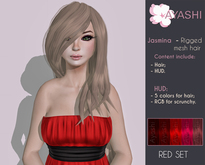 [^.^Ayashi^.^] Jasmina-red (RIGGED MESH hair)