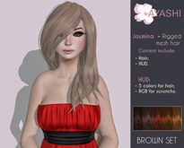 [^.^Ayashi^.^] Jasmina-brown (RIGGED MESH hair)  
