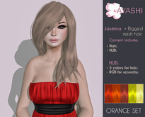 [^.^Ayashi^.^] Jasmina-orange (RIGGED MESH hair)