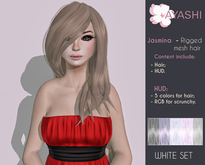 [^.^Ayashi^.^] Jasmina-White (RIGGED MESH hair)