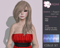 [^.^Ayashi^.^] Jasmina-iceblue (RIGGED MESH hair)