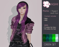 [^.^Ayashi^.^] Marika-Green (RIGGED MESH hair)
