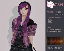 [^.^Ayashi^.^] Marika-Brown (RIGGED MESH hair)