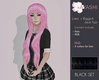 [^.^Ayashi^.^] Luka-black (RIGGED MESH hair)