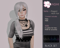 [^.^Ayashi^.^] Saita-black (RIGGED MESH hair)