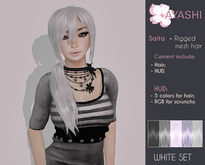 [^.^Ayashi^.^] Saita-white (RIGGED MESH hair)