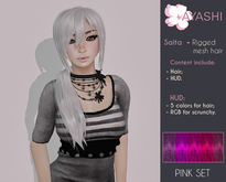 [^.^Ayashi^.^] Saita-pink (RIGGED MESH hair)