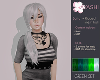 [^.^Ayashi^.^] Saita-green (RIGGED MESH hair)