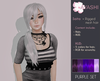 [^.^Ayashi^.^] Saita-purple (RIGGED MESH hair)