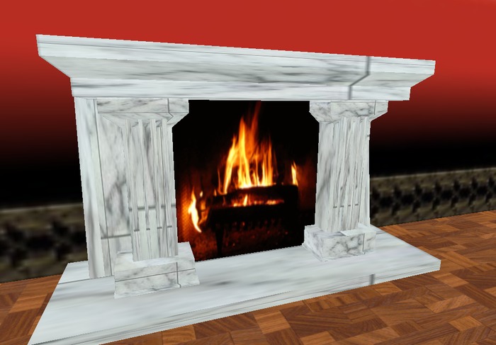Grand White Fireplace