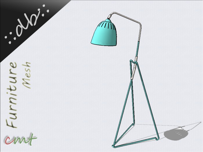 ::db furniture:: Lean floor Lamp skyblue