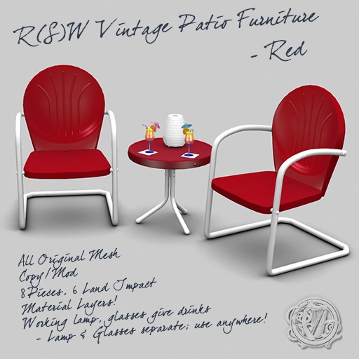 R(S)W Vintage Patio Furniture - Red