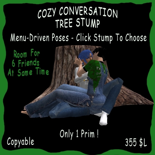 Cozy Conversation Tree Stump By Luna Bliss