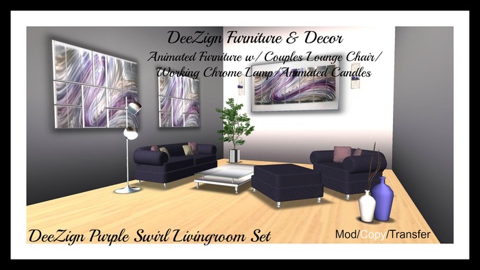 DeeZign Summer Collection Pink Livingroom Set/Boxed