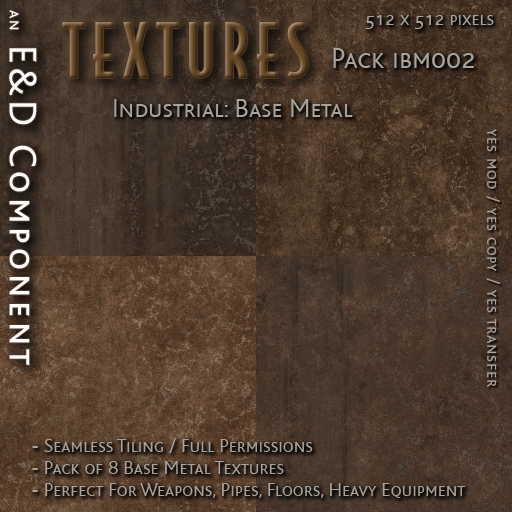 Second Life Marketplace - [IBM002] 8 Industrial Base Metal / Steel ...