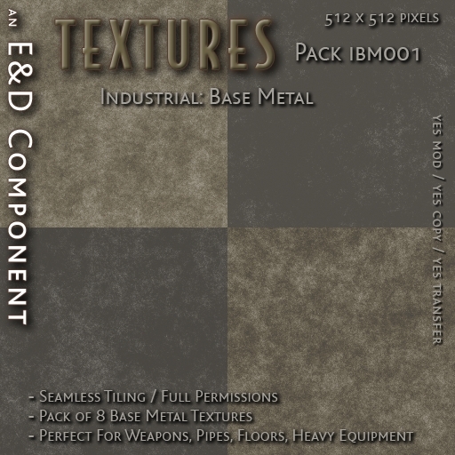 Second Life Marketplace - [IBM001] 8 Industrial Base Metal / Steel ...