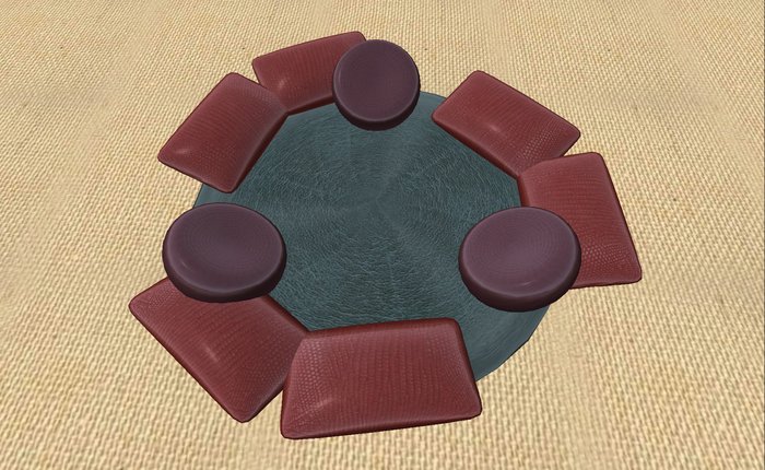 cozy cushion for three - romantic