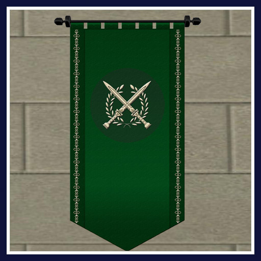 Cross Swords Green Banner