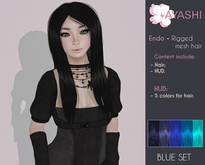 [^.^Ayashi^.^] Endo(Female)-Blue (RIGGED MESH hair)