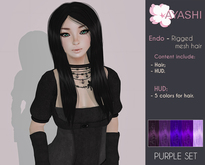 [^.^Ayashi^.^] Endo(Female)-Purple (RIGGED MESH hair)