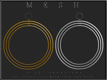 T-3D Creation [ Hoops No.3 - Gold / Silver - ] MESH - Full Perm -