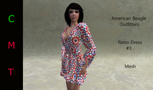 ABO - Retro 3 Tunic Dress red white blue  99L!  **PROMO PRICED**