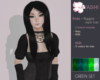 [^.^Ayashi^.^] Endo(Female)-Green (RIGGED MESH hair)