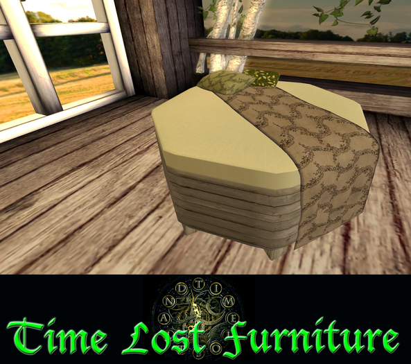 Time Lost Rustic Ottoman Brown