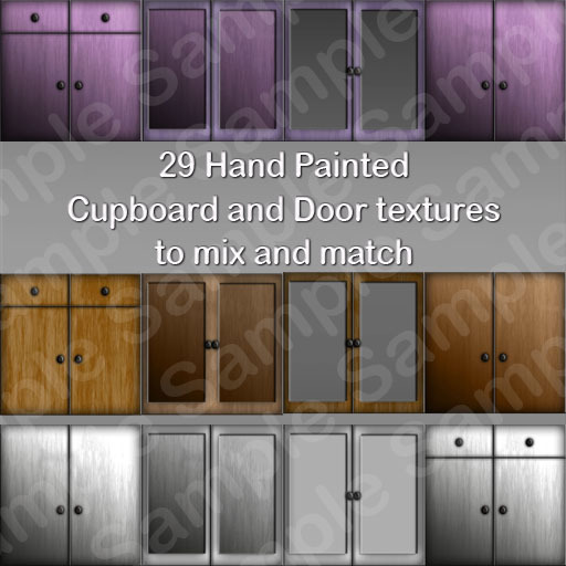 Cabinet Doors and Draw Textures - 29 full perm, high quality textures!