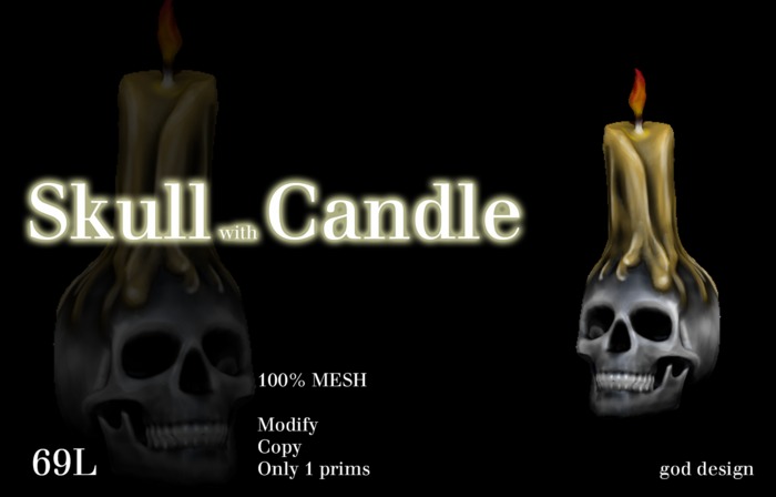 *gd* Skull with candle