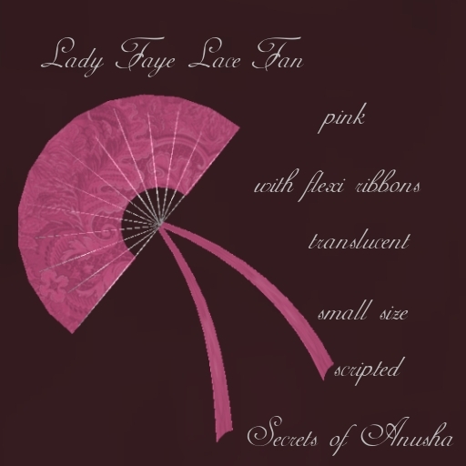 *SoA* Lady Faye Lace Fan pink