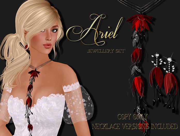 Exquisite Ariel Jewellery Set -  White (box)