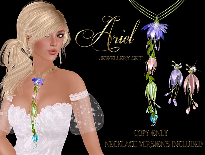 Exquisite Ariel Jewellery Set -  White (box)