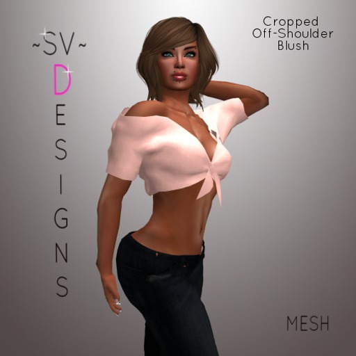 ~SV~ Designs Cropped Off Shoulder Blush
