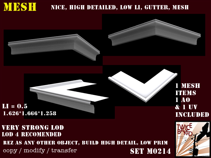 Gorgeous dormer window - high detail - extreme low primcount - M0079