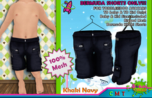 [SKL] Toddleedoo Khaki Navy Mesh Bermuda Shorts