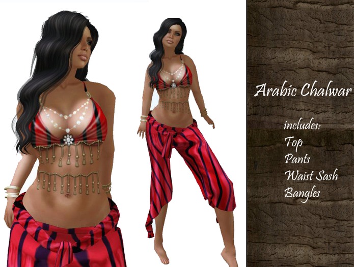 - Sugarlips - Arabic Chalwar red stripes