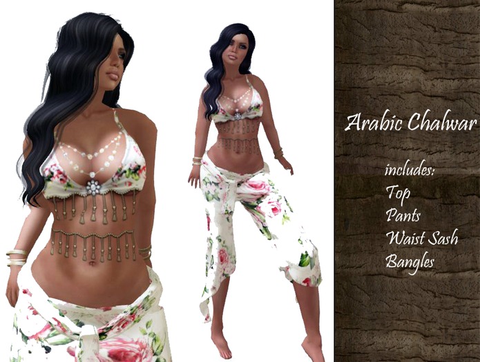 - Sugarlips - Arabic Chalwar white flowers